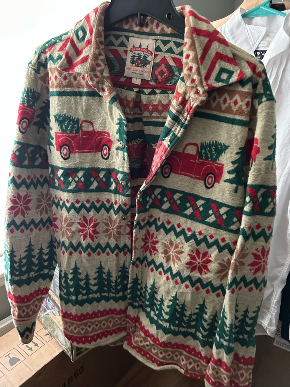 Kiel James Patrick Christmas Thick Button Down